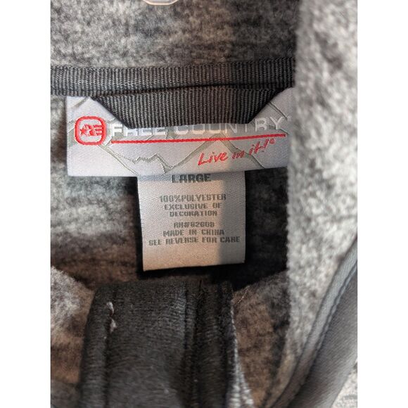 Free Country Full Zip Hooded Fleece Jacket Gray Women's Size Large - Picture 6 of 12